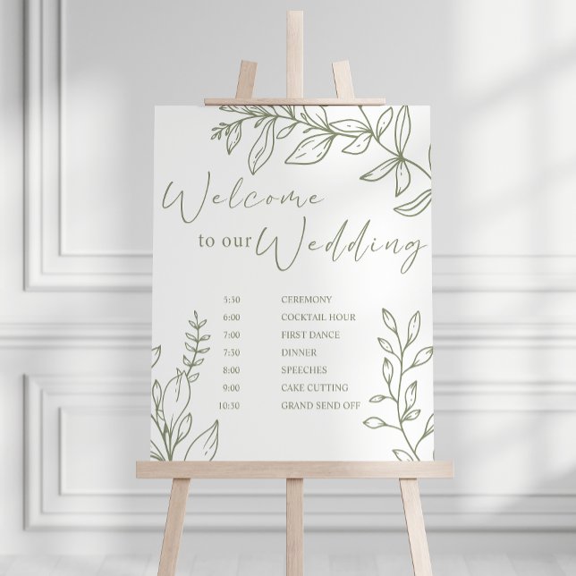 Póster Calendario de Boda de Flores Boho Sage (Subido por el creador)