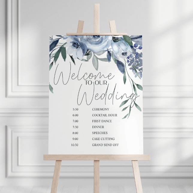 Póster Calendario de Bodas de flores de Rosas azules polv (Subido por el creador)
