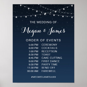 Póster Calendario de Bodas nocturnos de la Marina Celesti