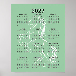 Póster Calendario de Caballo 2027