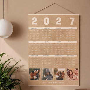 Póster Calendario de Collage de Fotos Familiares Personal