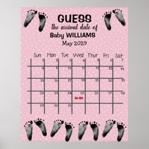 Póster Calendario de Conjetura de Fecha de Nacimiento con