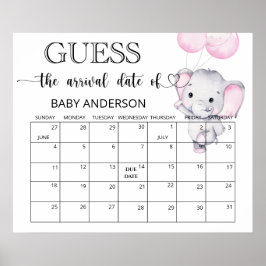 Póster Calendario de Conjetura de Fecha de Nacimiento de 