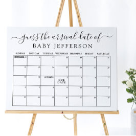 Póster Calendario de Conjeturas de Cumpleaños del Bebé Mi