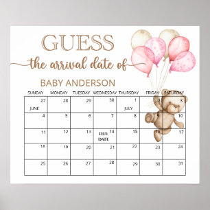 Póster Calendario de Conjeturas de Fecha de Nacimiento de