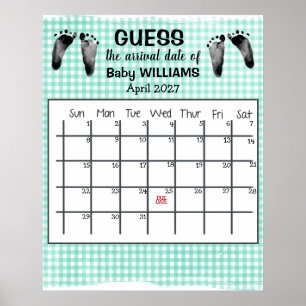 Póster Calendario de Conjeturas de Fecha de Nacimiento Hu