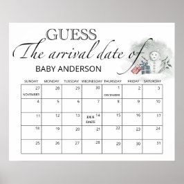 Póster Calendario de Conjeturas de Fecha de Nacimiento pa