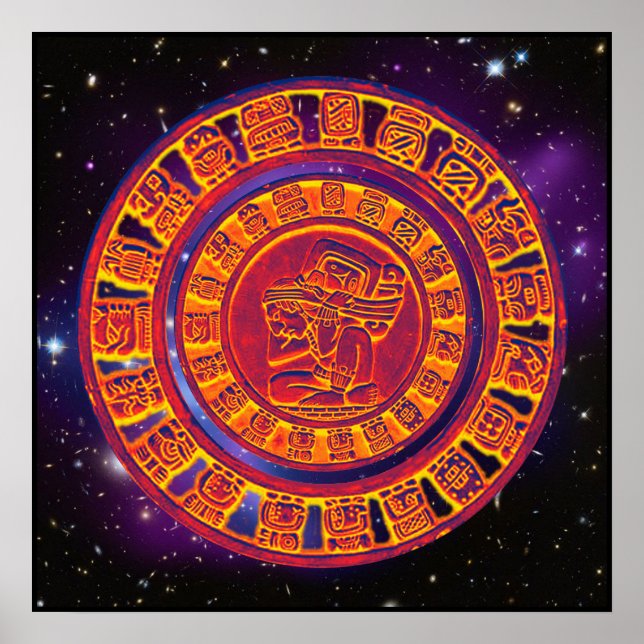 Póster Calendario de cuenta larga maya Poster (Frente)
