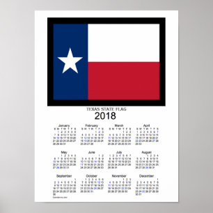 Póster Calendario de días festivos de la bandera del esta