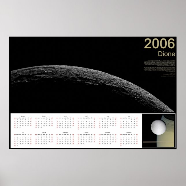 Póster Calendario de Dione 2006 (Frente)