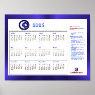 Póster Calendario de eventos religiosos islámicos ArtIsla
