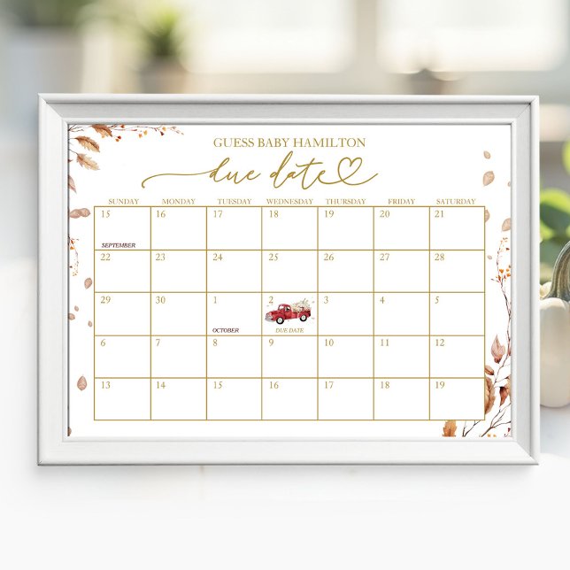Póster Calendario de Fecha de Nacimiento de Camión Rojo d (Subido por el creador)