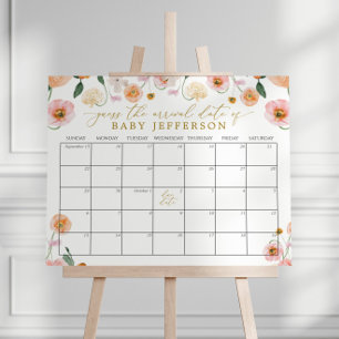Póster Calendario de fecha de vencimiento de activación d