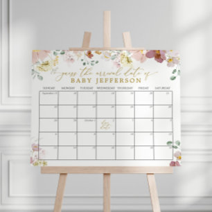 Póster Calendario de fecha de vencimiento de adivinacione