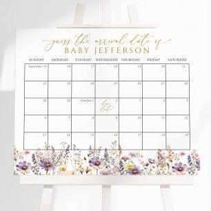 Póster Calendario de fecha de vencimiento de adivinacione