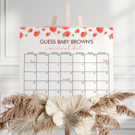 Póster Calendario de fecha de vencimiento de cita de Baby