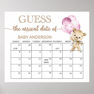Póster Calendario de fecha de vencimiento de la Adivagaci