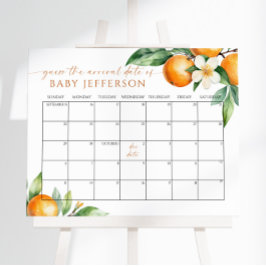 Póster Calendario de fecha de vencimiento de la adivinaci