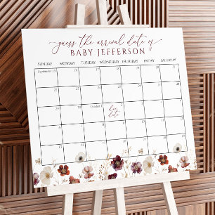 Póster Calendario de fecha de vencimiento de la estimació