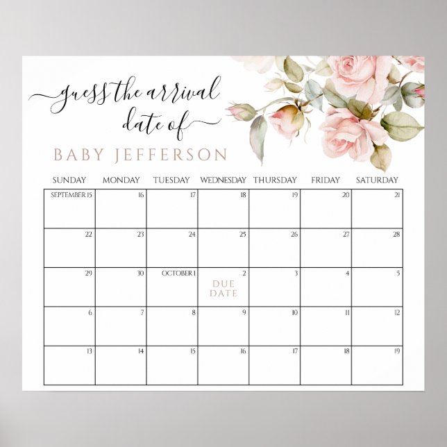 Póster Calendario de fecha de vencimiento de la propuesta (Frente)