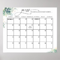 Calendario de fecha de vencimiento de las hojas de