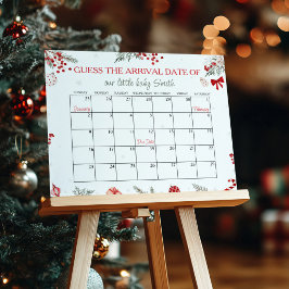 Póster Calendario de fecha de vencimiento de Santa Baby S