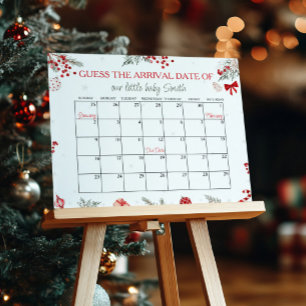 Póster Calendario de fecha de vencimiento de Santa Baby S