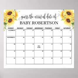 Póster Calendario de fechas de vencimiento de la adición 