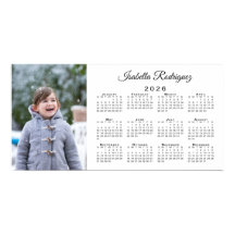 Calendario de foto y nombre de personalizado 2026