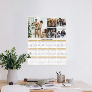 Póster Calendario de fotos de la familia de Personalizado