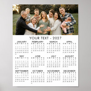 Póster Calendario de Fotos Simple 2027