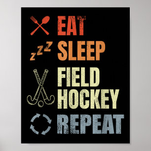 Póster Calendario de Hockey sobre Césped Deportes al Aire