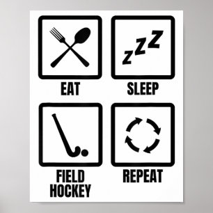 Póster Calendario de Hockey sobre Césped Entrenamiento 