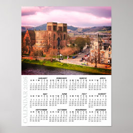 Póster Calendario de Inverness 2026, Tierras Altas de Esc