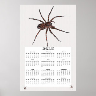 Póster Calendario de la araña lobo 2015