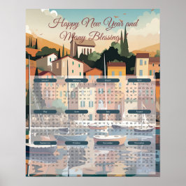 Póster Calendario de la Ciudad Costera 2024