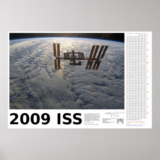 Póster Calendario de la Estación Espacial Internacional d (Frente)