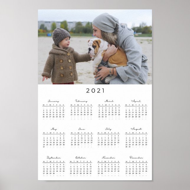 Póster Calendario de la foto familiar 2021 (Frente)