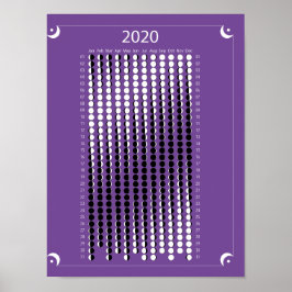 Póster Calendario de la Luna de 2020 - Púrpura