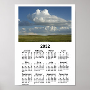 Póster Calendario de las Colinas de Arena de Nebraska 203