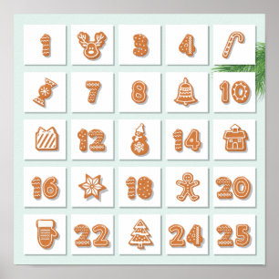 Póster Calendario de navidades anticipados