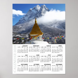 Póster Calendario de Nepal 2026, Ama Dablan, Sagarmatha