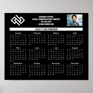 Póster Calendario de oficina empresarial personalizado 20