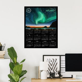 Póster Calendario de pared con logotipo de 2027 - Boreali