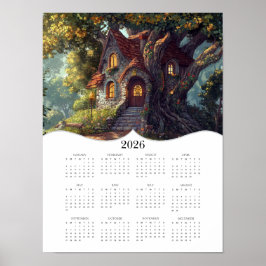 Póster Calendario de Pared de Año Completo de Fantasy Cot