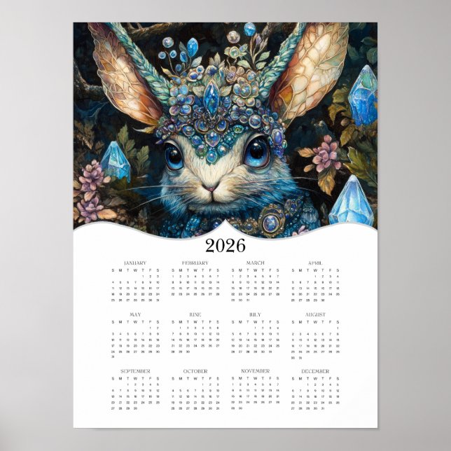 Póster Calendario de pared de año completo de Fantasy Rab (Frente)