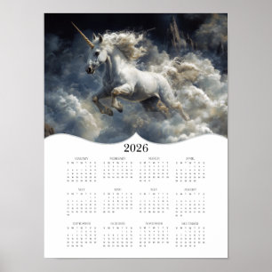 Póster Calendario de pared de año completo de Fantasy Uni