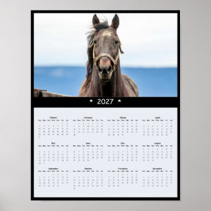 Póster Calendario de pared de caballos 2027 - Majestuosos