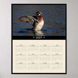 Póster Calendario de pared de Pato de Carolina 2027 - Mac