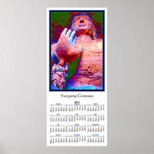 Póster Calendario de pared gigante de las grutas 2011 de
